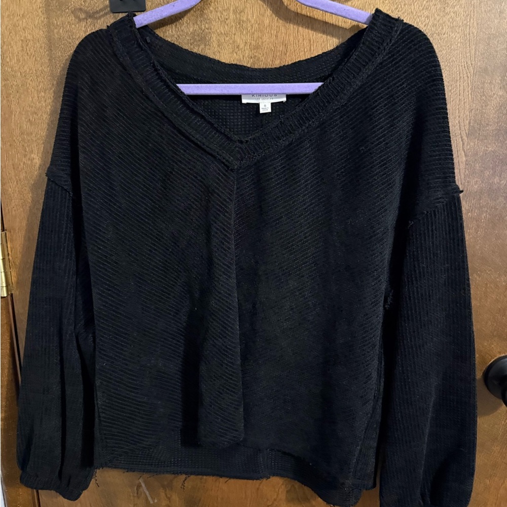 Elegant Black V-Neck Sweater for Women
